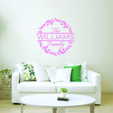 Custom Family Name Personalized Wall Decals VWAQ - CS75