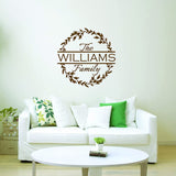 Custom Family Name Personalized Wall Decals VWAQ - CS75