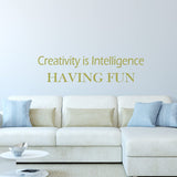 VWAQ Creativity is Intelligence Having Fun Wall Decal Kids Science Decor