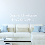 VWAQ Creativity is Intelligence Having Fun Wall Decal Kids Science Decor