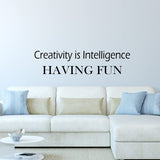 VWAQ Creativity is Intelligence Having Fun Wall Decal Kids Science Decor