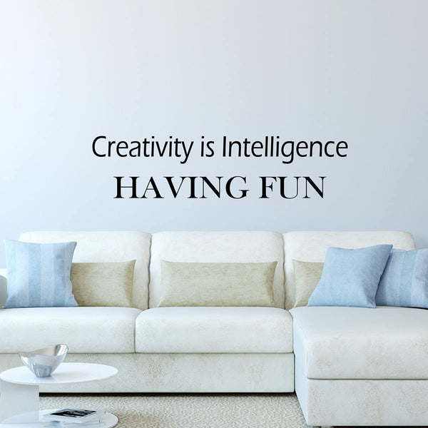 VWAQ Creativity is Intelligence Having Fun Wall Decal Kids Science Decor