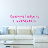 VWAQ Creativity is Intelligence Having Fun Wall Decal Kids Science Decor