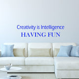VWAQ Creativity is Intelligence Having Fun Wall Decal Kids Science Decor