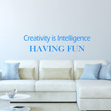VWAQ Creativity is Intelligence Having Fun Wall Decal Kids Science Decor