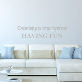 VWAQ Creativity is Intelligence Having Fun Wall Decal Kids Science Decor