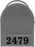 VWAQ Personalized Mailbox Door Decal - Address Numbers Vinyl Sticker Mailbox Front Custom - MFD2
