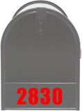 Custom Mailbox Decals - Personalized Address Numbers Vinyl Sticker Mailbox Face VWAQ - MFD4