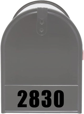 VWAQ Custom Mailbox Front Door Decal - Personalized Address Numbers Vinyl Sticker Mailbox Face - MFD4