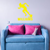 Custom Vinyl Decals Womens Track Runner Wall Decor VWAQ - CS82