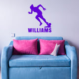 Custom Vinyl Decals Womens Track Runner Wall Decor VWAQ - CS82