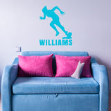 Custom Vinyl Decals Womens Track Runner Wall Decor VWAQ - CS82