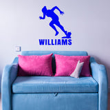 Custom Vinyl Decals Womens Track Runner Wall Decor VWAQ - CS82