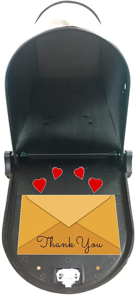 VWAQ Thank You Mailbox Inside Vinyl Decal Mail Carrier Mailman Sticker - CPAL5