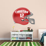 Customized Name Football Helmet Peel and Stick Decals VWAQ- HOL53