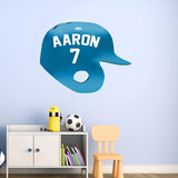 Baseball Helmet Wall Decal Personalized Sports Decals VWAQ - HOL52