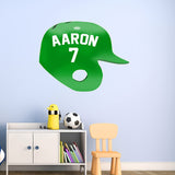 Baseball Helmet Wall Decal Personalized Sports Decals VWAQ - HOL52