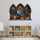 VWAQ - Landscape Wall Decals Window - Nature Scene Vinyl Mural for Wall - NWC4