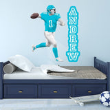 Custom Wall Decals -Quarterback Right Handed Player VWAQ - HOL54R