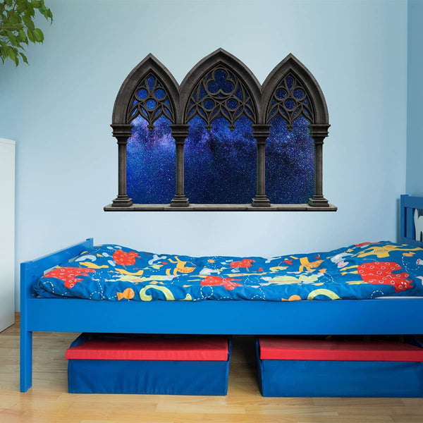 VWAQ - Galaxy Wall Decal Wall Stickers Vinyl Art - 3D Outer Space Wall Decals - NWC3