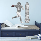 Custom Wall Decals -Quarterback Right Handed Player VWAQ - HOL54R
