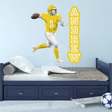 Custom Wall Decals -Quarterback Right Handed Player VWAQ - HOL54R