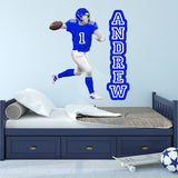 Custom Wall Decals -Quarterback Right Handed Player VWAQ - HOL54R