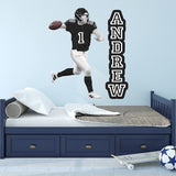 Custom Wall Decals -Quarterback Right Handed Player VWAQ - HOL54R