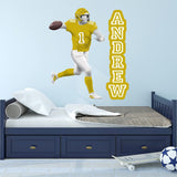 Custom Wall Decals -Quarterback Right Handed Player VWAQ - HOL54R