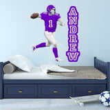 Custom Wall Decals -Quarterback Right Handed Player VWAQ - HOL54R
