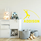 Custom Vinyl Decals Track and Field Wall Decal Women Pole Vaulting Decor VWAQ- CS85