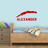 Swimmer Custom Vinyl Decals Sport Room Decor VWAQ - CS87