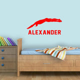 Swimmer Custom Vinyl Decals Sport Room Decor VWAQ - CS87