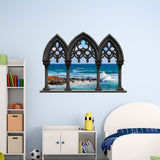 Beach scene wall decal