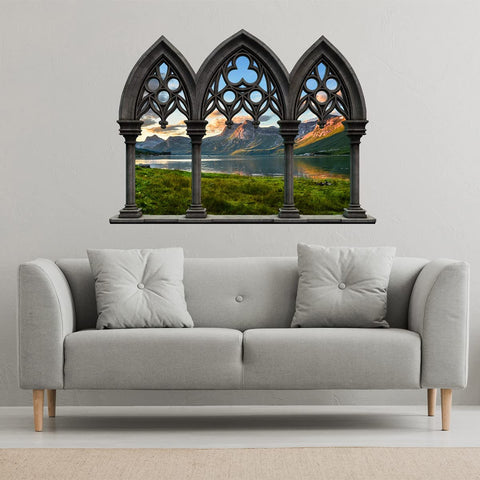 Mountain Lake Scene Decal