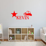 Personalized Decals Customized Cowboy Kids Room Decor VWAQ - CS93