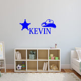 Personalized Decals Customized Cowboy Kids Room Decor VWAQ - CS93