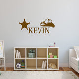 Personalized Decals Customized Cowboy Kids Room Decor VWAQ - CS93