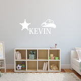 Personalized Decals Customized Cowboy Kids Room Decor VWAQ - CS93