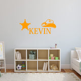 Personalized Decals Customized Cowboy Kids Room Decor VWAQ - CS93