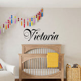 VWAQ Personalized Name Nursery Wall Decal Customized Girls Room Decor - CS94