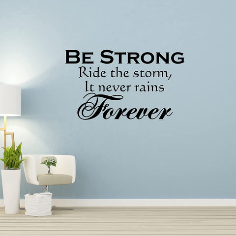VWAQ Be Strong Ride The Strom Inspirational Wall Decal Motivational Home Decor