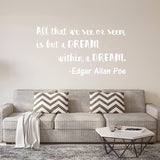 All That We See Or Seem is But A Dream Within A Dream Vinyl Wall Decals VWAQ