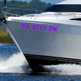 Personalized Decals Boat Registration Numbers and Letters Set of 2 VWAQ - CVD6