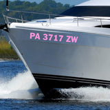 Personalized Decals Boat Registration Numbers and Letters Set of 2 VWAQ - CVD6