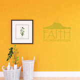 VWAQ Faith Will Move Mountains Religious Home Decor Inspirational Wall Decal