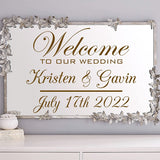 Personalized Wedding Vinyl Decal - Custom Gift for Wedding Signs VWAQ - CS96