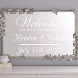 Personalized Wedding Vinyl Decal - Custom Gift for Wedding Signs VWAQ - CS96