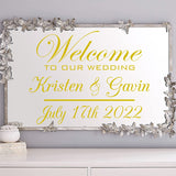 Personalized Wedding Vinyl Decal - Custom Gift for Wedding Signs VWAQ - CS96