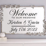 Personalized Wedding Vinyl Decal - Custom Gift for Wedding Signs VWAQ - CS96